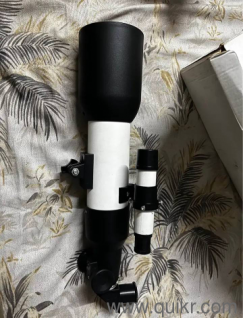 TELESCOPE VIEW LOOKING MOON AND STARS GALAXY