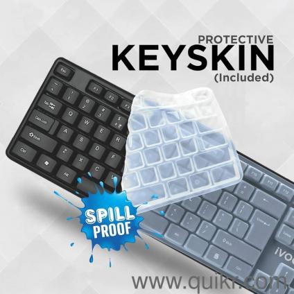 Ivoomi Wirless protective keyskin Keyboard Mouse Combo 