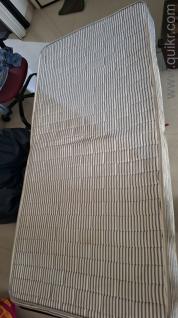 Roll-Away Metal Folding Bed in Black Colour with Mattress - Springtek