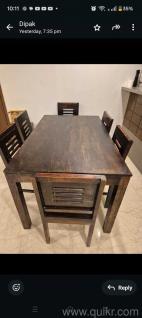 Solid sheesham wood 6 seater dining table - (brand: kendalwood)
