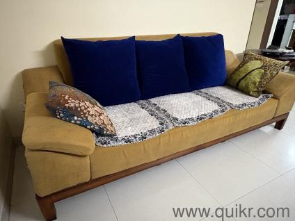 5 year old used premium wooden sofa 3*2 seater