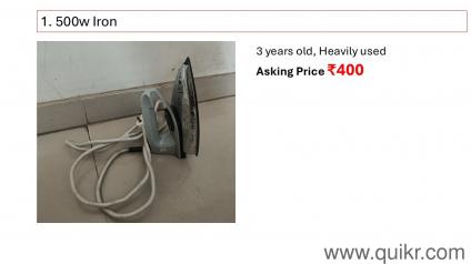 Iron Press, Air Fryer, Electric Tandoor, Mixie, Hand Blender, Ice Box for sale