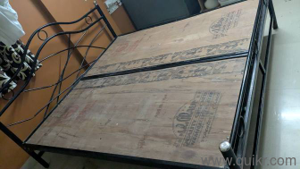 Sturdy Metal Cot with Quality Laminated Plywood Base