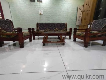 Premium Solid Wood Sofa Set (5-Seater)  Traditional Design | With Center Table