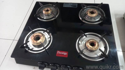 Prestige 4 Burner Glass Stove with Jumbo Burner