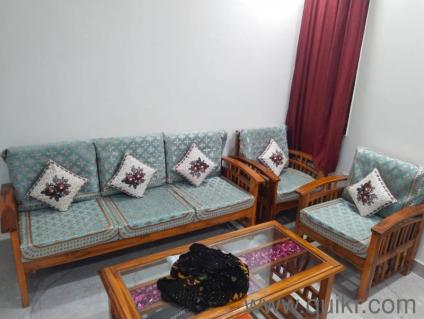 Premium Sagwan (Teak Wood) Sofa Set  3 Seater + 2 Chairs + Center Table