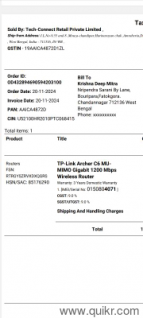 TP Link Archer C6 Under Brand Warranty 