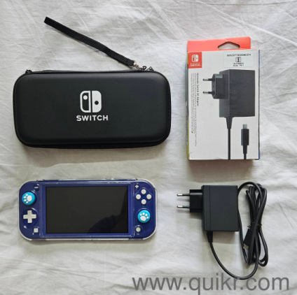 Nintendo Switch Lite 256 GB, Charger, Clear Shell and Grips