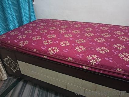 WOODEN BED WITH STORAGE WITH MATTRESS