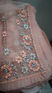 pastel saree new Gujarati kurti