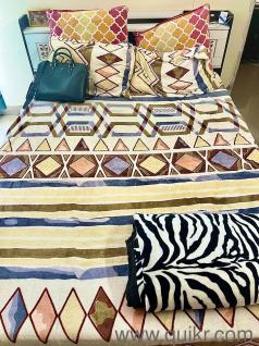 Queen Size bed with Hydraulic storage and Headside Storage