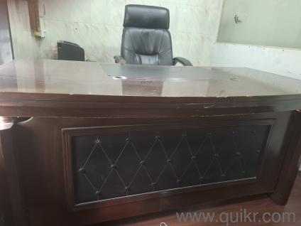 Solid Wood Office Desk + Executive Chair