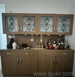 Solid wooden cabinet for crockery/books and mini bar