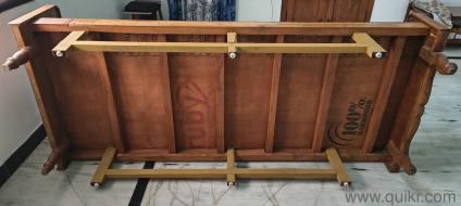 6.5 X 3.5 ft wooden cot teak beadings with plywood top