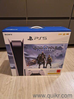 PS5 Fat sealed pack bundle with God of War Ragnark CD, priced around 45,000 in India