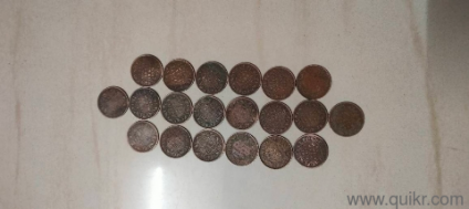 One Quarter Anna King George vintage coins 20 pcs