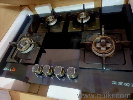 4 burner glass top gas stove