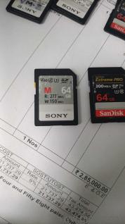 SONY SD CARD (277 MBS) 64 GB