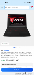 MSI GF series - RTX3050