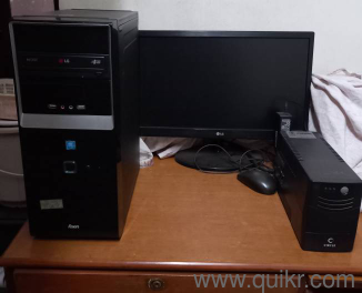 Desktop computer with i3 processor 4gb ram 500hdd Gigabyte motherboard LG monitor Circle UPS  keyboard and mouse included.