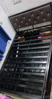 Iron Queen size Bed with Firm Mattress | Like New |