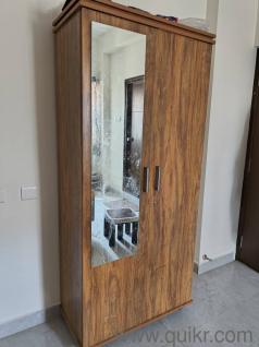 2-Door Engineered Wood Wardrobe with Mirror  Good Condition