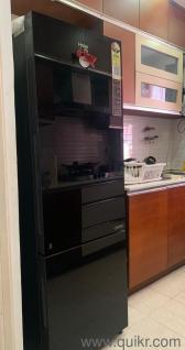 Haier Refridgerator (recently bought)- Black glass finish 265 ltr  for sale