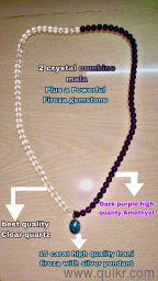 2 powerful crystal mala with a Irani firoza pendant 