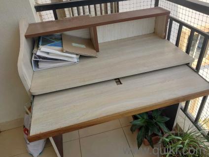 Study cum computer table with drawer & foldable computer key board