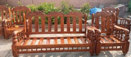 Wooden Sofa Set -2 (5-Seater) +Dining Table 4- Chaire