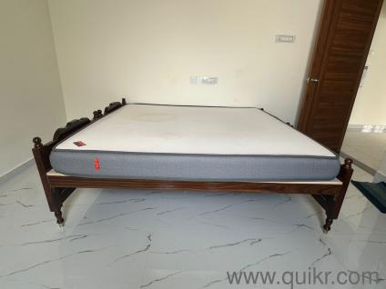 Two single cots ( size 6.6 x  3.5) very strong forest wood with sparingly used mattress and a double cot( pure teak) of suze 6x4 with branded new mattress are offered for sale. Pl call me at