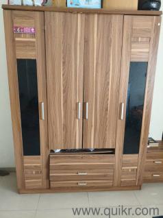 4-Door Wooden Wardrobe with Drawers - Good Condition
