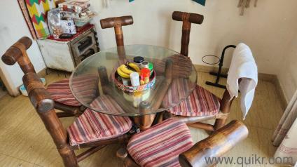 Bamboo dining table and chairs