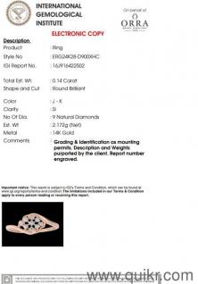 14k gold hallmark real diamond ring 