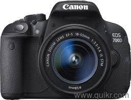 canon 700d dslr camera with 2 lens & bag