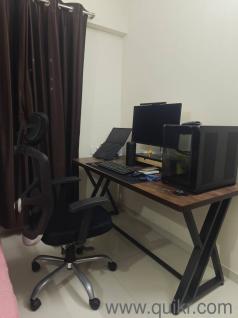 brand new gaming recliner chair with head rest and brand new hand made wooden table