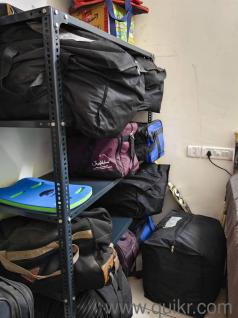 6 Shelf adjustable metal storage rack. 2 such units available. and one  5 shelf unit 