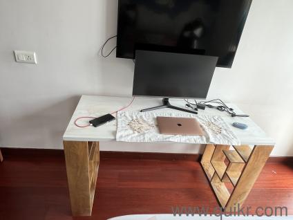 Premium Solid Wood Work Desk (55 x 24)  Minimal, Sturdy, Like New + Free Delivery