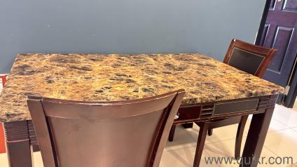 6 seater dining table with 4 chairs