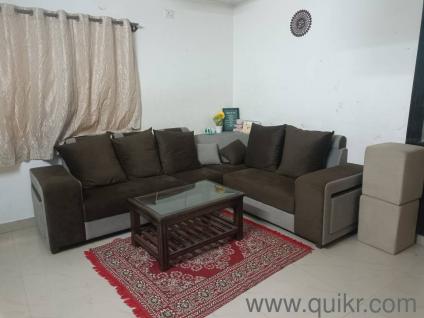 Sofa set 3+2 with a glass center table