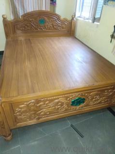 King size bed and dewan cot solid teak wood customized by carpenter and 5star rated geyser