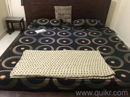 King Size Sheesham Bed + Mattress + Coffee Table + Bed Side Table