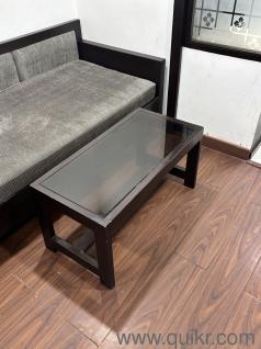 Wooden Center Table with Glass Top for Sale