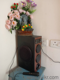 speaker system with Bluetooth karoke mic usb radio aux