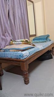 Single wooden cot with Restolex bed