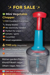 Portable Hand Press Vegetable Chopper - Like New | Easy to use