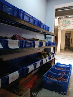 vegetables rack and crates 