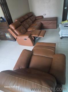 Recliner india  L shape sofa with 1 recliner +1 more recliner separately 