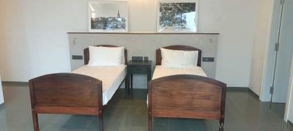 2 SINGLE ANTIQUE ROSE WOOD BEDS WITH BRAND NEW MATTRESS