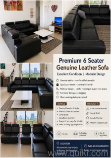 Premium 6 Seater Genuine Leather Sofa  | Excellent Condition |  Modular